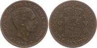 Spanien, Königreich 10 Centimos Alfonso XII., 1874 - 1885 -