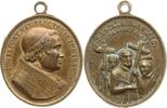 Vatikan ovale tragbare Wallfahrtsmedaille Pius IX., 1846 - 1878, auf seine Wahl, Messing, 32 mm x 28 mm -