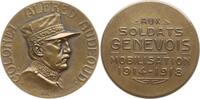 Schweiz-Genf Bronzemedaille Colonel Alfred Audeoud, au Soldats Genevois, Mobilisation 1914-1918 -