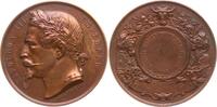 Frankreich, Kaiserreich, Clermont (Oise) Bronzemedaille Napoleon III., v. Desaide, Preis Gartenbaugesellschaft, nicht verliehen -