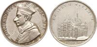Italien, Mailand Versilberte Bronzemedaille auf Kardinal Carolus Borromäus, 1538 - 1584, Erzbischof, Mailänder Dom -