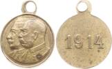 Deutschland, Kaiserreich Tragbare Bronze Miniaturmedaille auf die Waffenbrüderschaft mit Österreich, Brustbilder Wilhelm und Franz Joseph -