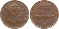 Deutschland, Kaiserreich, Preußen, Königreich Kleine Bronzemedaille Friedrich III., 1888, Inschrift: Lerne leiden ohne zu klagen -