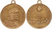 Deutschland, Kaiserreich, Preußen, Königreich Tragbare kleine Bronzemedaille Wilhelm II., 1888 - 1918, auf den 100. Geburtstag Wilhelm I., Reiterdenkmal -