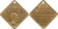 Deutschland, Kaiserreich, Preußen, Königreich Bronzeklippe Wilhelm I., 1861 - 1888, auf seinen 90. Geburtstag, 25,5 mm x 25,5 mm -