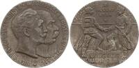 Deutschland, Kaiserreich Zinkmedaille auf die Waffenbrüderschaft mit Österreich, Brustbilder Wilhelm und Franz Joseph -