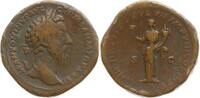 Römische Kaiserzeit Sesterz Marcus Aurelius, 161-180, M ANTONINVS AVG GREM S ARM TRP XXXI, Liberalitas -