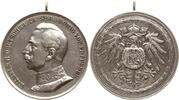 Deutschland, Kaiserreich, Preußen, Königreich Tragbare Weißmetallmedaille Wilhelm II, 1888 - 1918 -