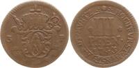 Münster, Bistum 3 Cu Pfennig Clemens August von Bayern, 1719 - 1761 -