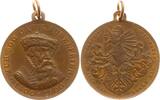 Mainz, Stadt Tragbare Bronzemedaille von Lauer, Nürnberg, auf den 500. Geburtstag von Johannes Gutenberg -