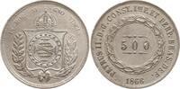 Brasilien 500 Reis Pedro II., 1831 - 1889 -