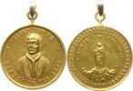 Vatikan Vergoldete Bronzemedaille Leo XIII., 1878 - 1903, auf seine Wahl, Dogma Maria Immacolata 1854 -