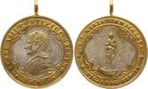 Vatikan Teil - versilberte Messingmedaille Leo XIII., 1878 - 1903, auf das Dogma Maria Immacolata 1854 -