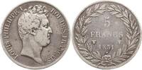 Frankreich, Königreich 5 Francs Louis Philippe I., 1830 - 1848, Lille, vertiefte Randschrift -