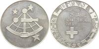 Schweiz Silbermedaille 25 Jahre Schweizerflagge zur See, Signatur FM -