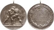 Frankfurt, Stadt - Zeilsheim Tragbare Feinsilbermedaille 1. Preis Ringen Leichtgewicht (Turngemeinde Zeilsheim?), Punze 990 -