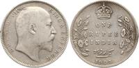 Indien 1 Rupie Edward VII., 1901 - 1910, Calcutta -