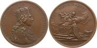 Frankreich, Königreich Ludwig XVI., 1774 - 1793, von DuVivier, auf seine Salbung in Reims Bronzemedaille 1775 Sehr schön - vorzüglich, kl. Stempelfeh