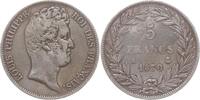 Frankreich, Königreich, Paris 5 Francs tête neu, sans le I Louis Philippe I., 1830 - 1848, Paris, Typ ohne I hinter Philippe -