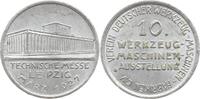 Sachsen, Stadt Leipzig Aluminiummedaille Verein deutscher Werkzeug-Maschinen-Fabriken, 10. Ausstellung Messe Leipzig -