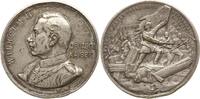 Deutschland, Kaiserreich Versilberte Bronzemedaille Wilhelm II., 1888 - 1918, Feldzug gegen Frankreich, Russland, England usw. -