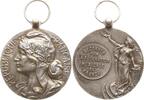 Frankreich, 3. Republik, Paris Tragbare versilberte Bronzemedaille Féderation Musicale de France -