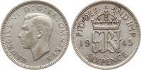 Großbritannien 6 Pence George VI., 1936 - 1952 -