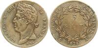 Französische Kolonien 5 Centimes Karl X., 1824 - 1830, Prägung für Guayana -