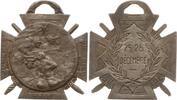 Frankreich, 1. Weltkrieg Tragbare Bronzemedaille von Bargas, Journee du Poilu, Weihnachten 1915, Trompeter bläst zum Angriff -