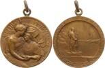 Frankreich, 1. Weltkrieg Tragbare Bronzemedaille Le Rhin Francais, Französische Wacht am Rhein -