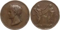 Frankreich, 1. Kaiserreich Bronzemedaille Napoleon I., 1804 - 1815, v. Manfredini, auf die Krönung in Mailand -