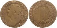 Frankreich, Constitution 12 Deniers Paris, An 3, Glockenmetall -