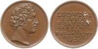 Bayern, Königreich Miniatur - Bronzemedaille Ludwig I., 1825 - 1848, auf den Regierungsantritt -