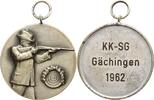 Württemberg, St. Johann - Gächingen Tragbare Schützenmedaille Gravur: KK-SF Gächingen 1962 -