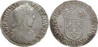 Frankreich, Königreich 1/2 Ecu à la mèche longue Ludwig XIV., 1643 - 1715, Poitiers -