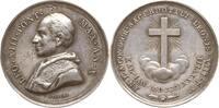 Vatikan Silbermedaille Leo XIII., 1878 - 1903, v. Bianchi, auf sein 50. Priesterjubiläum -