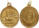 Oberbayern, Planegg Hochovale tragbare Messingmedaille Auf das Kloster und Wallfahrtsort Maria Eich, 22 mm x 19 mm -