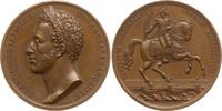 Frankreich, Königreich Bronzemedaille von Caunois, Eroberung von Trocadero bei Cadiz unter dem Herzog von Angouleme -