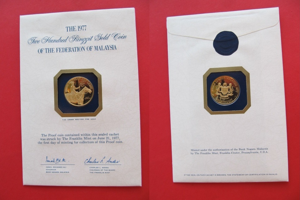 Malaysia 200 Ringgit Die 9 S dostasiatischen Spiele 1977 GOLD malaysia-200-ringgit-die-9-s-dostasiatischen-spiele-1977-gold