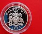 Barbados 20 Dollars 1985 Jahrzehnt der Frau - UNO - UN - Decade for women Silber Lehrerein und Schüler PP in Kapsel
