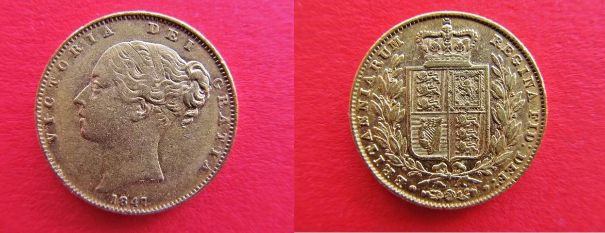 Sovereign 1847 Grossbritannien 1 Pfund - GOLD - United ...