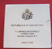 San Marino 5 Euro Silber - Polierte Platte - Olympische Winterspiele Turin 2006 - Olympiade - -