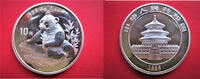 10 Yuan 1998 China Silber - Panda - Silberpanda - 1 Unze - Silberunze - 31,1g - narrow Date stgl.offen ohne Kapsel