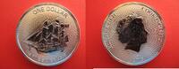 Cook-Inseln 1 Dollar Silberunze Segelschiff - Die Bounty -