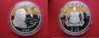 Samoa 10 Dollars 1995 Silber - Raumfahrt - Edmon Halley 1656-1742 und Komet PP in Kapsel