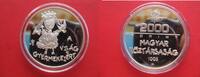 Ungarn / Hungary / MAGYAR 2000 fORINT 1998 Silber, UNICEF - Kinder / Children of the world coin collection PP in Kapsel + zertifikat