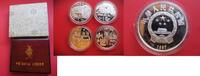 China 4 x 5 Yuan Serie - 4er Set Seidenstraße Satz Silber - Silk Road - 3. Ausgabe -