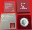 Österreich 25 Euro Anthropozän - Silber / Niob Bimetall - ovp komplett mit Etui -