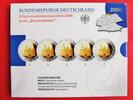 BRD Deutschland 2 Euro-Gedenkmünzenset Blister BRD 2 Euro Gedenk im Set ADFGJ Holstentor Lübeck, Spiegelglanz,