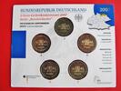 BRD Deutschland 2 Euro-Gedenkmünzenset Blister BRD 2 Euro Gedenk im Set ADFGJ Schloss Schwerin, stempelglanz,